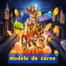 modelo de carne para pagamento